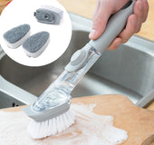 2 in1 Long Handle Cleaning Brush with Removable Brush Head