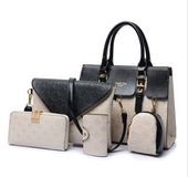 A set of Luxury Leather Handbags # Black