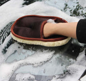 Car type soft hair car wash cleaning gloves