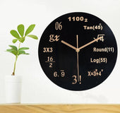 12 Inch personality school creative science and technology math word formula wall clock simple living room clock clock