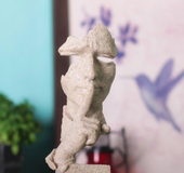 Home Silence is a Golden Creative Home Decoration Model House Decoration Set European Creative Wine Cabinet Abstract Character Carving