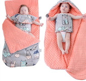 Newborn Baby Blanket Warm Fleece Stroller Cover Quilt
