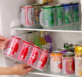 Kitchen storage box refrigerator beverage storage grid cans storage basket beer cola storage box