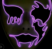 Halloween Skeleton Mask LED Glow Scary EL-Wire Mask
