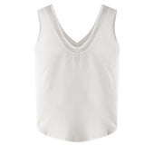 Cuello En V Costura de Malla Talla EUA