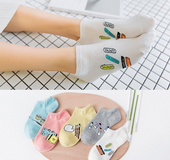 5 pair High Quality Cute Cat Striped Women Socks