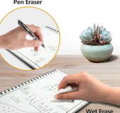 Rewritable paper notebook
