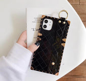 Patent leather case with mobile | IPhone