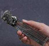 Electroplated bronze wide-tooth back comb