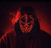 Halloween glowing mask with pumpkin head