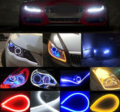 2Pcs 45cm/60cm Flexible Car Soft Tube LED Strip Light Angel Eye