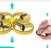Ufo induction aircraft children's watch remote control suspension drone light gesture induction toy