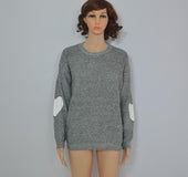 Round neck pullover sweater patch large size sweater women