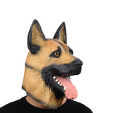 Halloween masks Cartoon man and woman horror dance adult COS latex mask caps animal police dog caps
