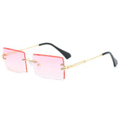 Rimless Rectangle Sunglasses Square