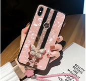 Luxury Diamond Butterfly Mirror Case | IPhone