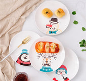Christmas cartoon tray Santa Claus tableware snack plate pastry dish home disc dish plate