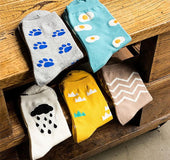 Pouch egg footprints, individual socks