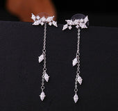 Leaf tassel earrings