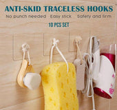 Reusable Anti-skid Traceless Hooks (10 PCS/SET)