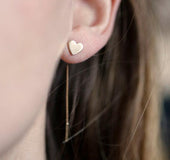 Simple copper casting peach heart heart-shaped tassel chain