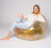 Transparent sequin inflatable home lazy sofa