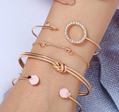 círculo diamante flecha pulsera