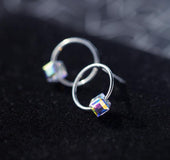 S925 silver earrings female