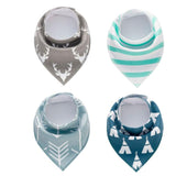 4 piezas / lote Impresión Varios Diseños Tela Babero Bandana