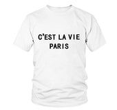 English letter T-shirt