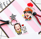 Custom creative car keychain photo key