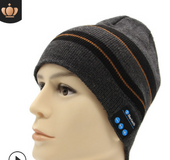 Wireless bluetooth knitted hat calls music stereo