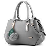 2020 new fashion handbags handbags leather bag and hang the hair ball single shoulder bag