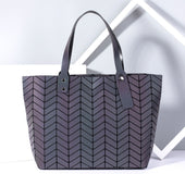 Luminous geometric rhombic handbag
