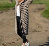 Women Winter Thick Warm Hooded Knitted Cardigan