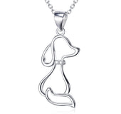 Collar De Plata 925 Colgante Cachorro