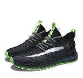 Rainbow bottom coconut shoes flying woven running shoes