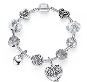 Pulsera DIY 925 cristal plata