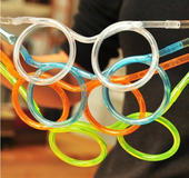 10 x Glasses Straw Funny Straws Kids Party