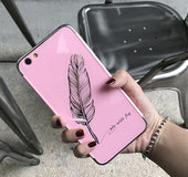 Feather mobile mirror diamond case | IPhone