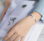 Pulsera multicapa de plata esterlina 925