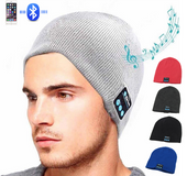 Wireless bluetooth knitted hat calls music stereo