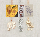 Custom children's painting necklace
