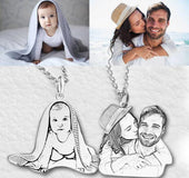 Photo Engraved Tag Necklace