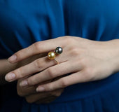 10mm round round flawless pearl ring