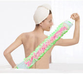 1PC Long Rubbing Washcloth Bath Brush For Back Towers Exfoliating Scrub Shower Sponge For Body Bathroom Accessories Nylon Towel (China)