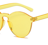 12 color frameless conjoined jelly transparent sunglasses