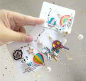 Acrylic circus cartoon earrings