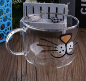 Funny cat beard gift big glass