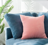 Simple square velvet pillowcase